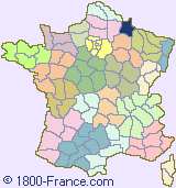 Department map of France showing the location of Ardennes.