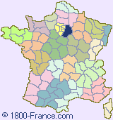Department map of France showing the location of Seine-et-Marne.