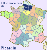Regional map of France showing the location of Picardie.