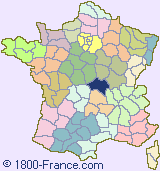 Department map of France showing the location of Allier.
