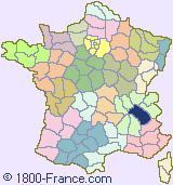 Department map of France showing the location of Is�re.