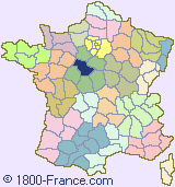 Department map of France showing the location of Loir-et-Cher.