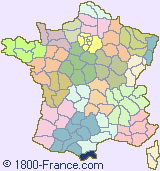 Department map of France showing the location of Pyr�n�es-Orientales.