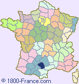 Department map of France showing the location of Tarn.