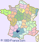 Department map of France showing the location of Tarn-et-Garonne.